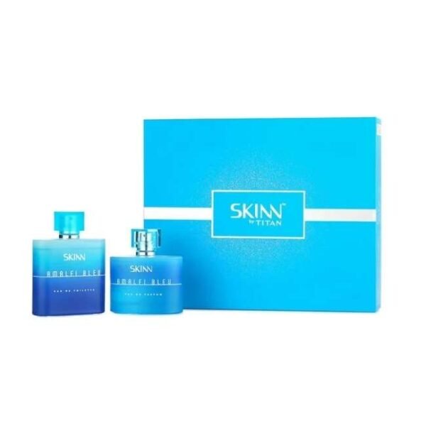 Titan Skinn Amalfi Bleu Gift Set for Men & Women-NCFP03PGFC