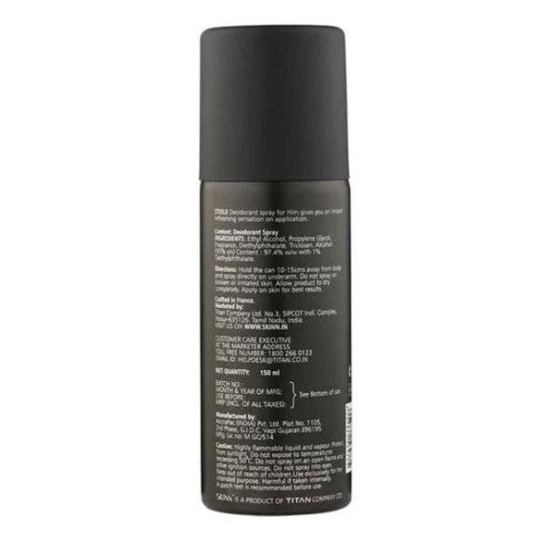 Titan Skinn Deodorant Spray Steele For Men-NFM02DQ1