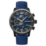 Police Quartz Chronograph Blue Dial Silicone Strap Watch for Men-PL15657JSBU03PW