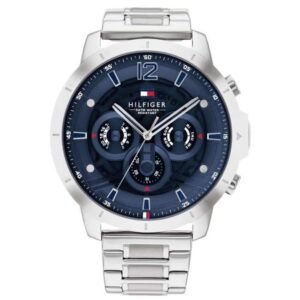 Tommy Hilfiger Quartz Multifunction Blue Dial Stainless Steel Strap Watch for Men-TH1710492
