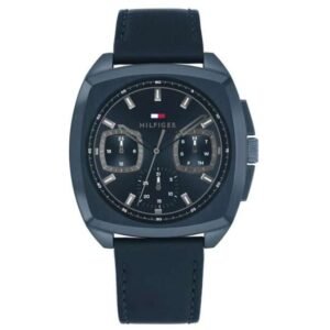 Tommy Hilfiger Quartz Multifunction Blue Dial Blue Leather Strap Watch for Men-TH1710558