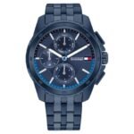 Tommy Hilfiger Quartz Multifunction Blue Dial Blue Stainless Steel Strap Watch for Men-TH1710622