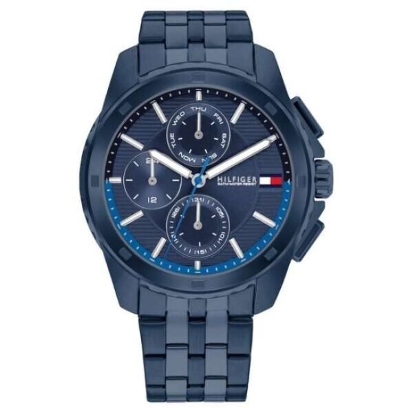 Tommy Hilfiger Quartz Multifunction Blue Dial Blue Stainless Steel Strap Watch for Men-TH1710622
