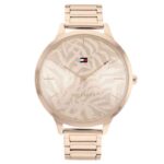 Tommy Hilfiger Quartz Analog Golden Dial Stainless Steel Strap Watch for Women-TH1782497