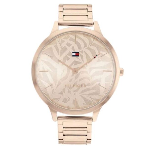 Tommy Hilfiger Quartz Analog Golden Dial Stainless Steel Strap Watch for Women-TH1782497