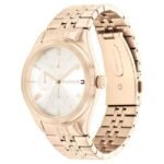 Tommy Hilfiger Silver Dial Golden Stainless Steel Strap Watch for Women-TH1782593