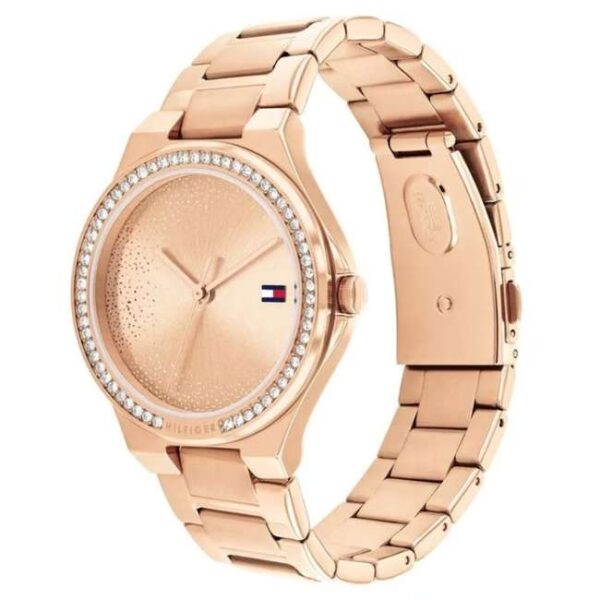 Tommy Hilfiger Quartz Analog Rose Gold Stainless Steel Strap for Women-TH1782643