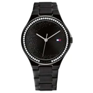 Tommy Hilfiger Quartz Analog Black Stainless Steel Strap for Women-TH1782644