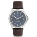 Tommy Hilfiger Quartz Analog Blue Dial Leather Strap Watch for Men-TH1791449