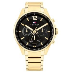 Tommy Hilfiger Black Dial Stainless Steel Strap Watch for Men-TH1791974