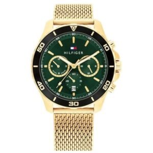 Tommy Hilfiger Quartz Multifunction Green Stainless Steel Strap for Men-TH1792093