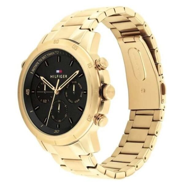 Tommy Hilfiger Quartz Multifunction Black Stainless Steel Strap for Men-TH1792109