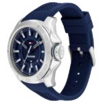 Tommy Hilfiger Quartz Analog with Date Blue Dial Blue Silicone Strap Watch for Men-TH1792134