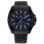 Tommy Hilfiger Quartz Analog with Date Blue Dial Black Stainless Steel Strap Watch for Men-TH1792139