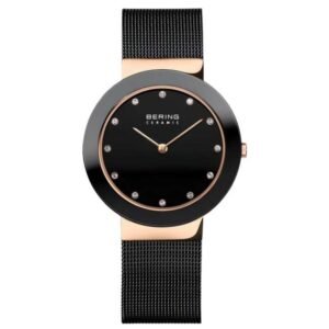 Bering Women Black Dial Quartz Watch -11435-166