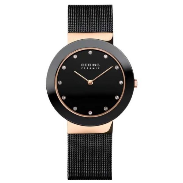 Bering Women Black Dial Quartz Watch -11435-166