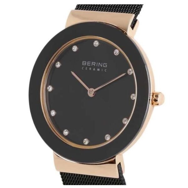 Bering Women Black Dial Quartz Watch -11435-166