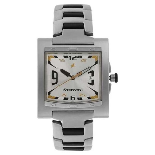 Fastrack Men Silver Dial Quartz Watch -1229SM04