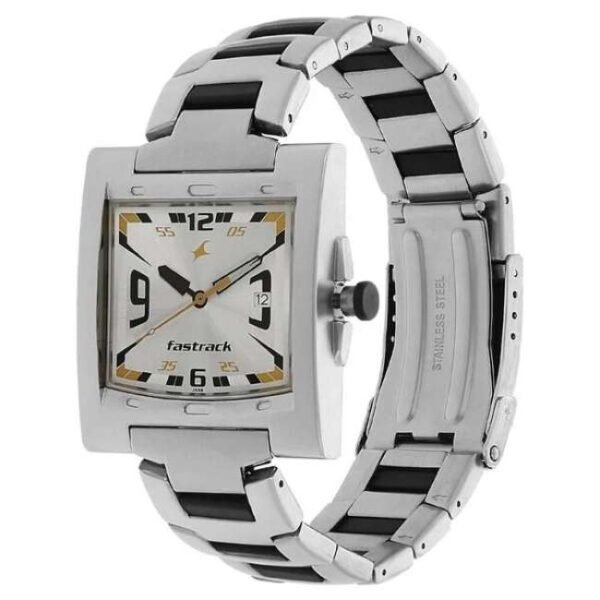 Fastrack Men Silver Dial Quartz Watch -1229SM04