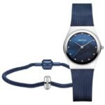 Bering Blue Analog Watch With Bracelet For Women 12927-307-GWP