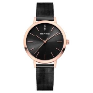 Bering Women Black Dial Quartz Watch -13434-166