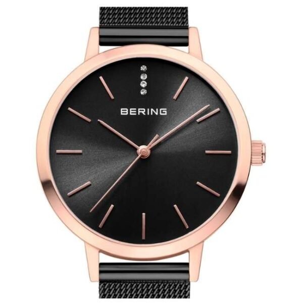Bering Women Black Dial Quartz Watch -13434-166