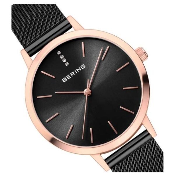 Bering Women Black Dial Quartz Watch -13434-166