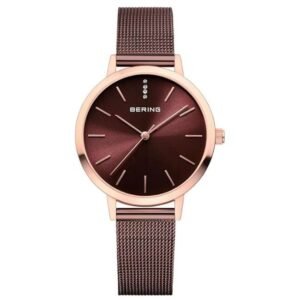 Bering Women Brown Dial Quartz Watch -13434-265