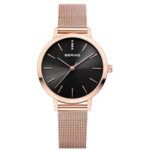 Bering Women Black Dial Quartz Watch -13434-362