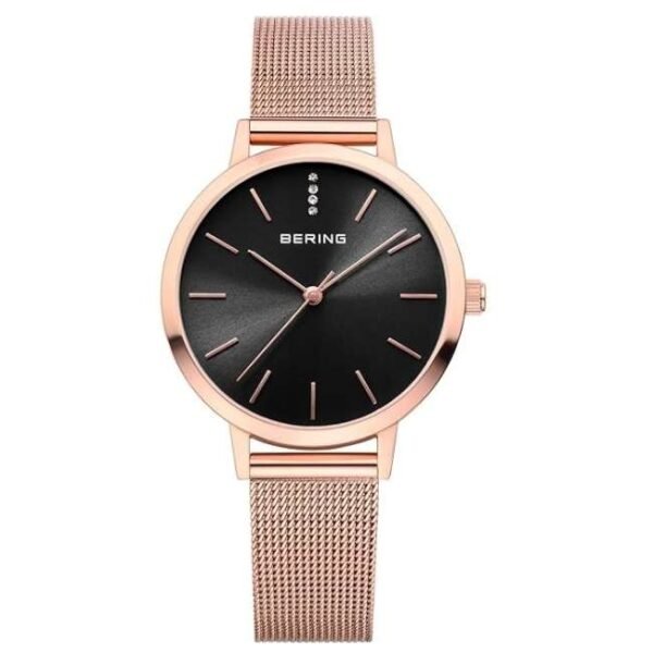 Bering Women Black Dial Quartz Watch -13434-362