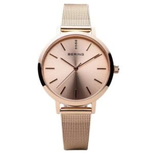 Bering Women Rose Gold Dial Quartz Watch -13434-366