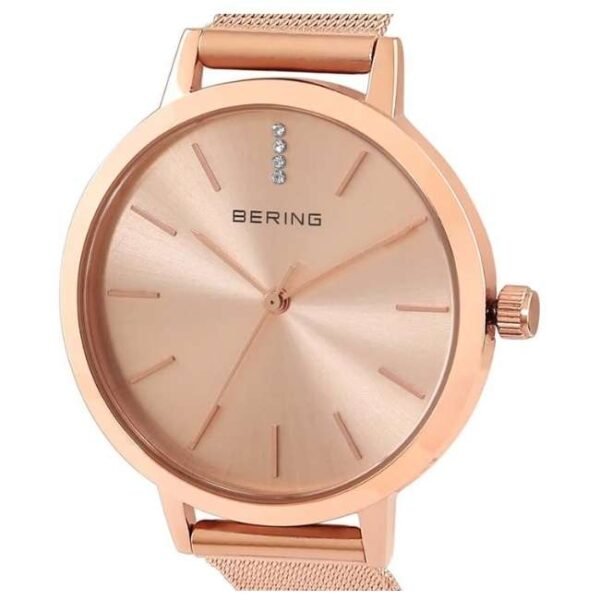 Bering Rose Gold Analog Watch With Bracelet For Women 13434-366-GWP