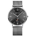 Bering Men Grey Dial Quartz Watch -14040-377