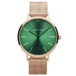 Bering Women Green Dial Quartz Watch -14134-368