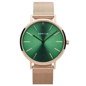 Bering Women Green Dial Quartz Watch -14134-368