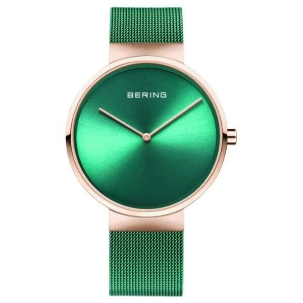 Bering Men Green Dial Quartz Watch -14539-868