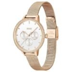 Boss Prime Women White Analog Multifunction Mesh Watch - 1502663