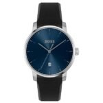 Boss Men Quartz Blue Dial Leather Watch - 1514131