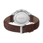 Boss Men Quartz Grey Dial Leather Watch - 1514155