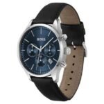 Boss Men Quartz Blue Dial Leather Watch-1514156