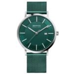 Bering Men Green Dial Solar Watch -15439-808