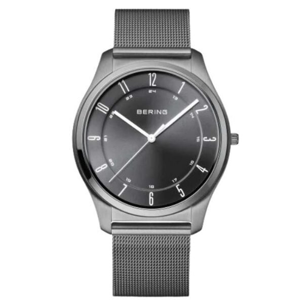 Bering Men Grey Dial Quartz Watch -18340-377
