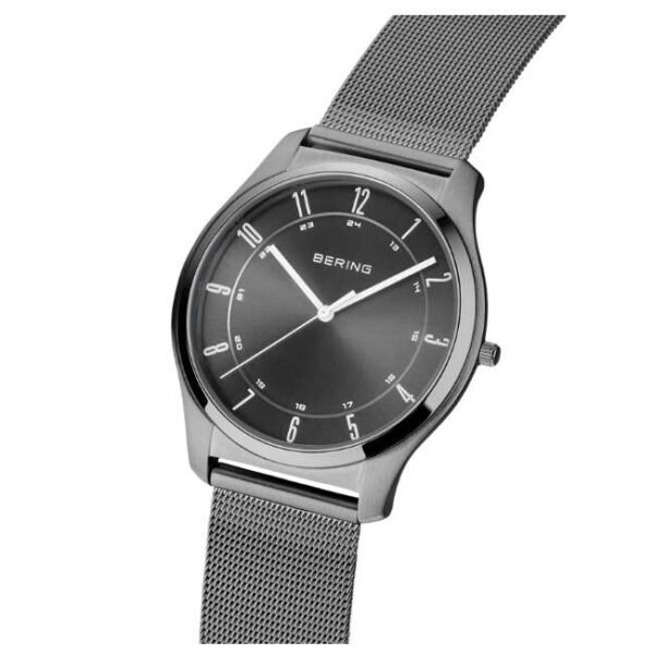Bering Men Grey Dial Quartz Watch -18340-377