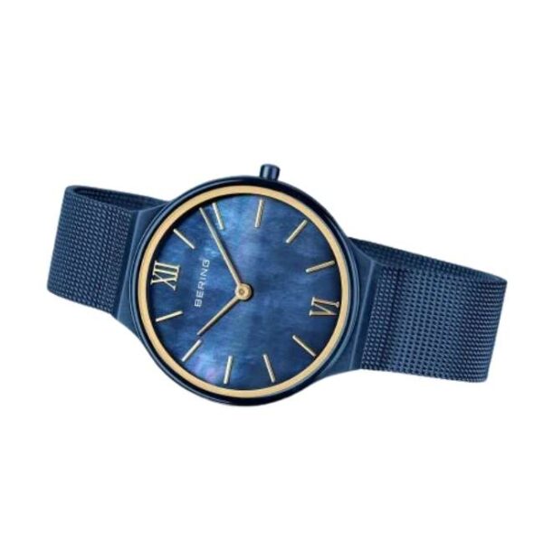 Bering Women Blue Dial Quartz Watch -18434-397
