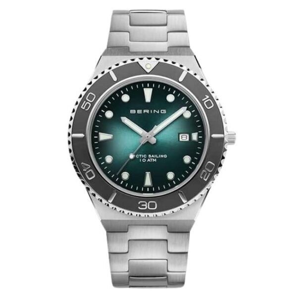 Bering Men Green Dial Quartz Watch -18940-708