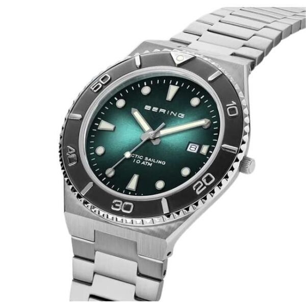 Bering Men Green Dial Quartz Watch -18940-708