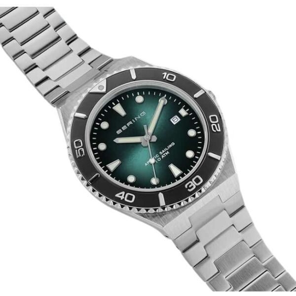 Bering Men Green Dial Quartz Watch -18940-708