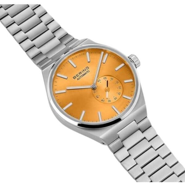 Bering Men Orange Dial Automatic Watch -19441-701