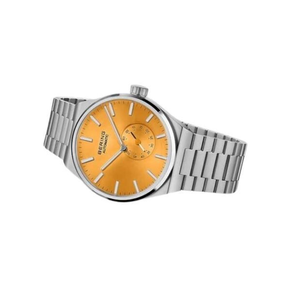 Bering Men Orange Dial Automatic Watch -19441-701