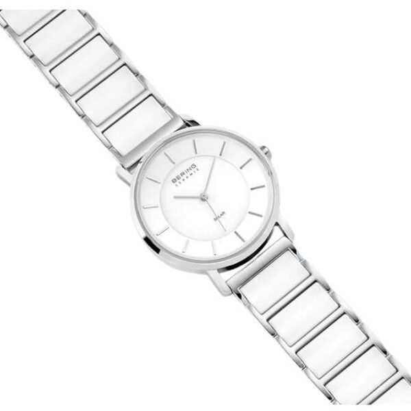 Bering Women White Dial Solar Watch -19535-754